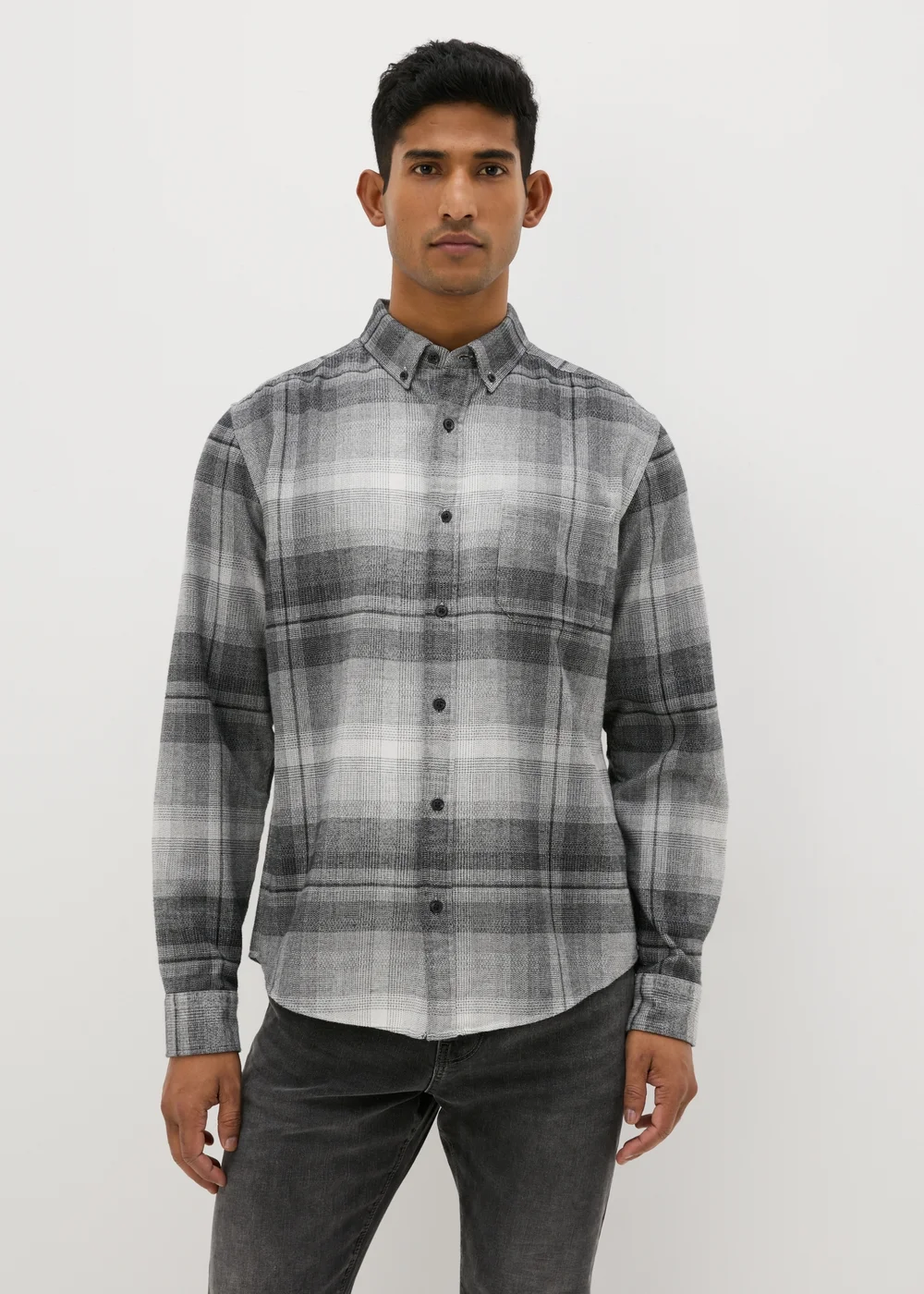 Grey Grindle Check Shirt - S Image 1