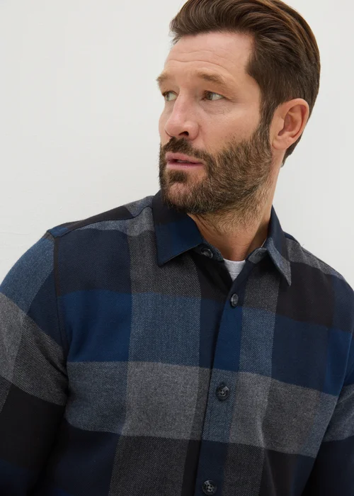 Navy Buffalo Check Shirt - S Image 2