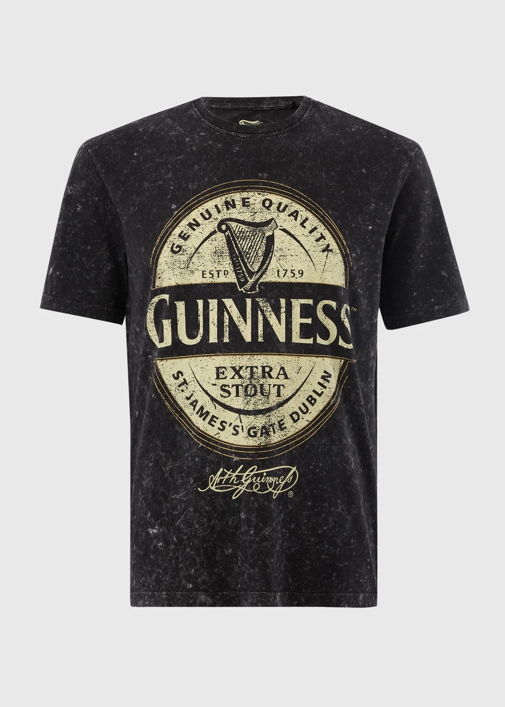 Guinness Black Washed T-Shirt - S Image 4