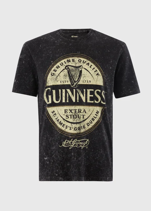 Guinness Black Washed T-Shirt - S Image 4