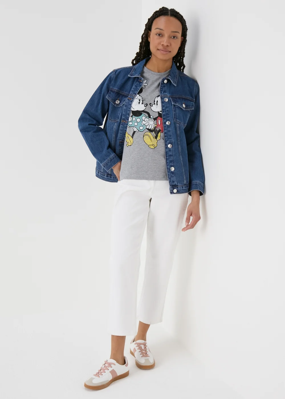 Minnie & Mickey Mouse Grey Printed T-Shirt - Small Image 4