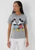 Minnie & Mickey Mouse Grey Printed T-Shirt - Small Image 1