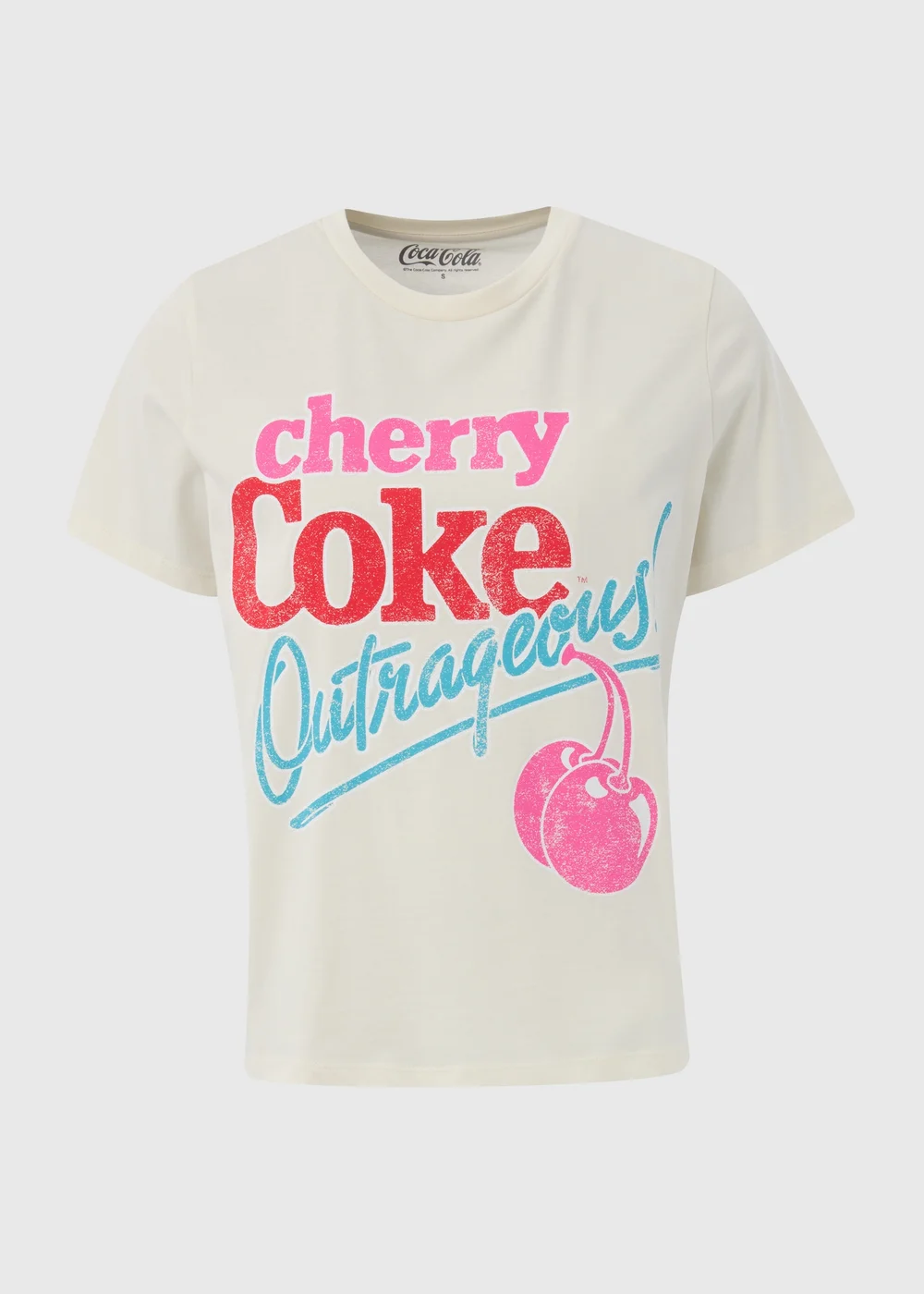 Cream Cherry Coke T-Shirt - Small Image 5