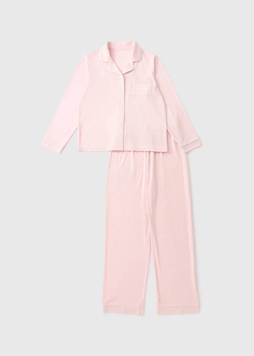 Girls Pink Shimmer Pyjama Set (7-13yrs) - Age 10 Years Image 1