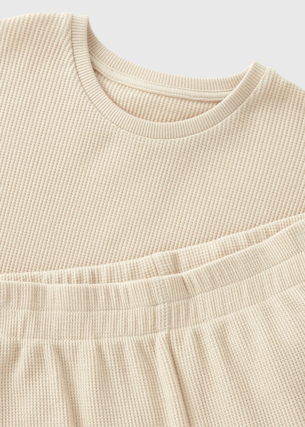 Boys Stone Waffle T-Shirt & Shorts Set (7-12yrs) - Age 7 Years Image 2