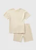 Boys Stone Waffle T-Shirt & Shorts Set (7-12yrs) - Age 7 Years Image 1