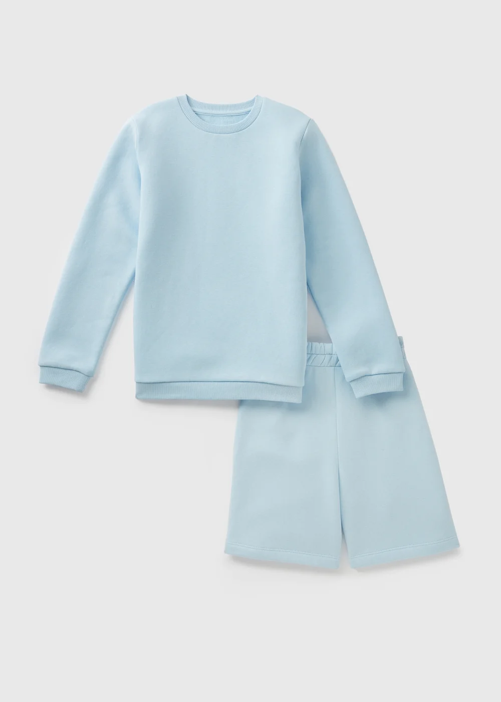 Boys Light Blue Sweatshirt & Shorts Set (7-12yrs) - Age 7 Years Image 1