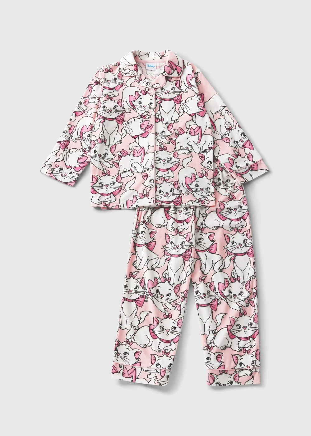 Disney Girls Pink Marie Fleece Pyjama Set (1-7yrs) - 1 half year to 2 Image 1