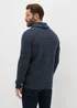 Blue Knitted Shawl Neck Jumper - S Image 2