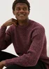 Burgundy Crewneck Knitted Jumper - Small Image 2