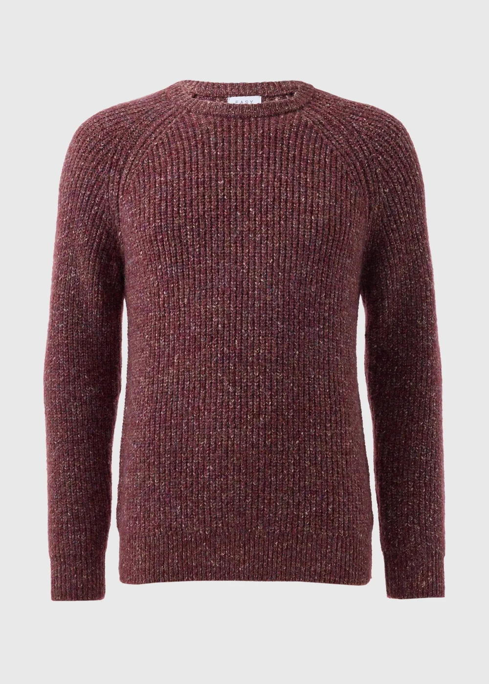 Burgundy Crewneck Knitted Jumper - Small Image 3