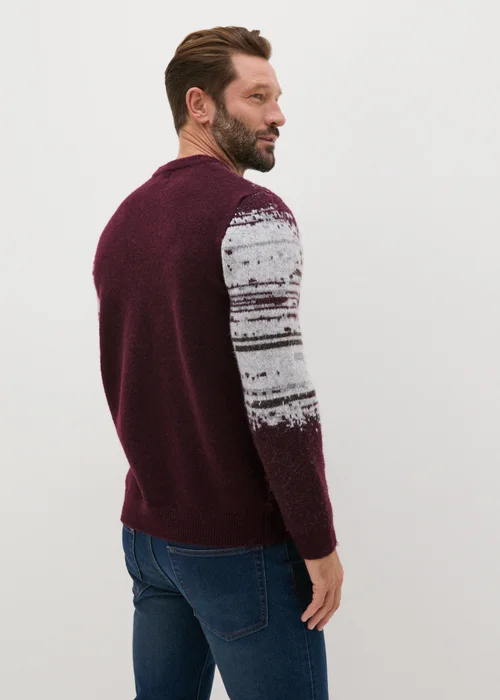 Burgundy Digital Print Jumper - S Image 2