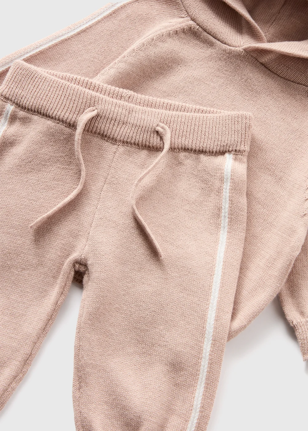 Baby Beige Knitted Hoody Set (Newborn-23 mths) - Up to 1 Month Image 2