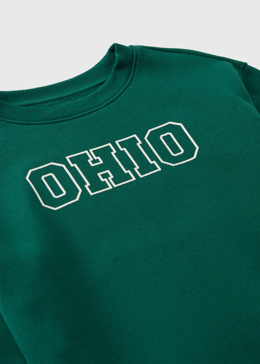 Boys Green Ohio Crewneck Sweatshirt (7-15yrs) - 7 Yrs Image 2