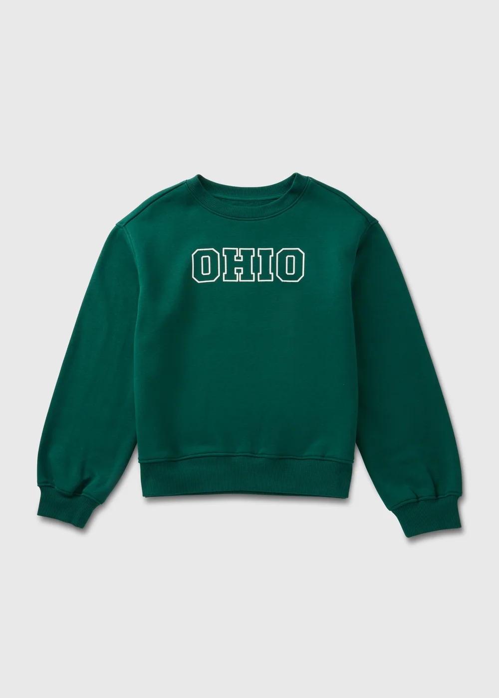 Boys Green Ohio Crewneck Sweatshirt (7-15yrs) - 7 Yrs Image 1