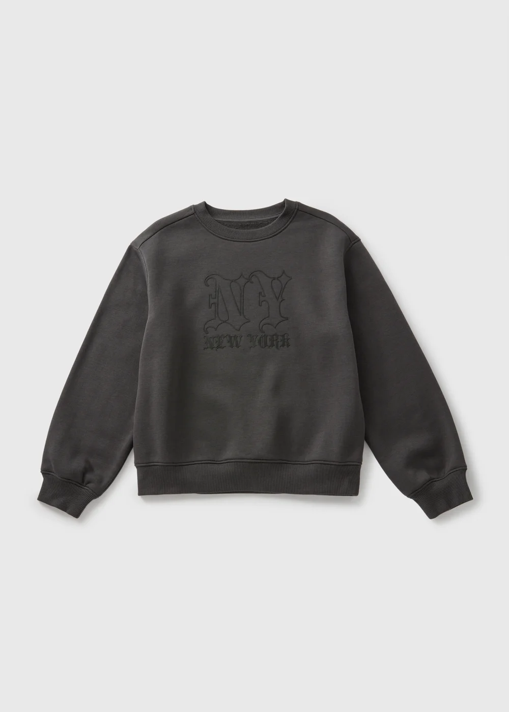 Boys Grey New York Crewneck Sweatshirt (7-15yrs) - 7 Yrs Image 1