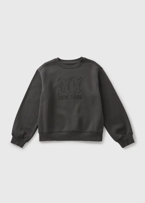 Boys Grey New York Crewneck Sweatshirt (7-15yrs) - 7 Yrs Image 1