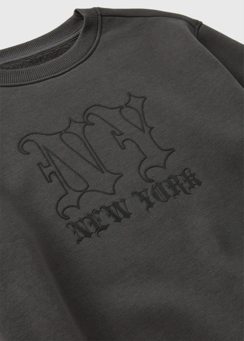 Boys Grey New York Crewneck Sweatshirt (7-15yrs) - 7 Yrs Image 2