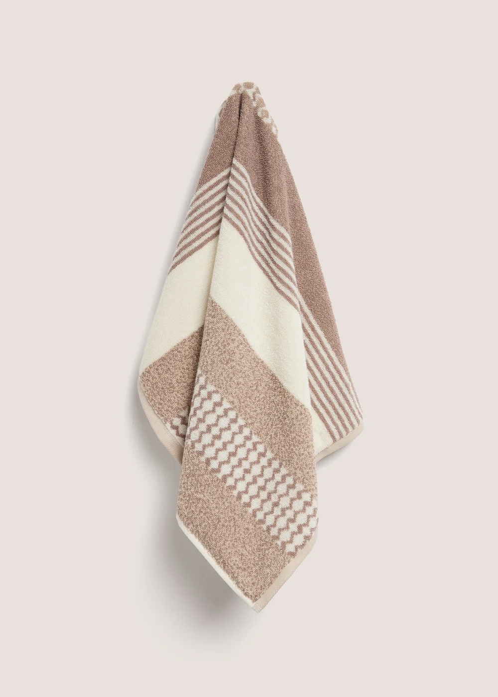 Beige Stripe Towel - Hand Towel Image 1