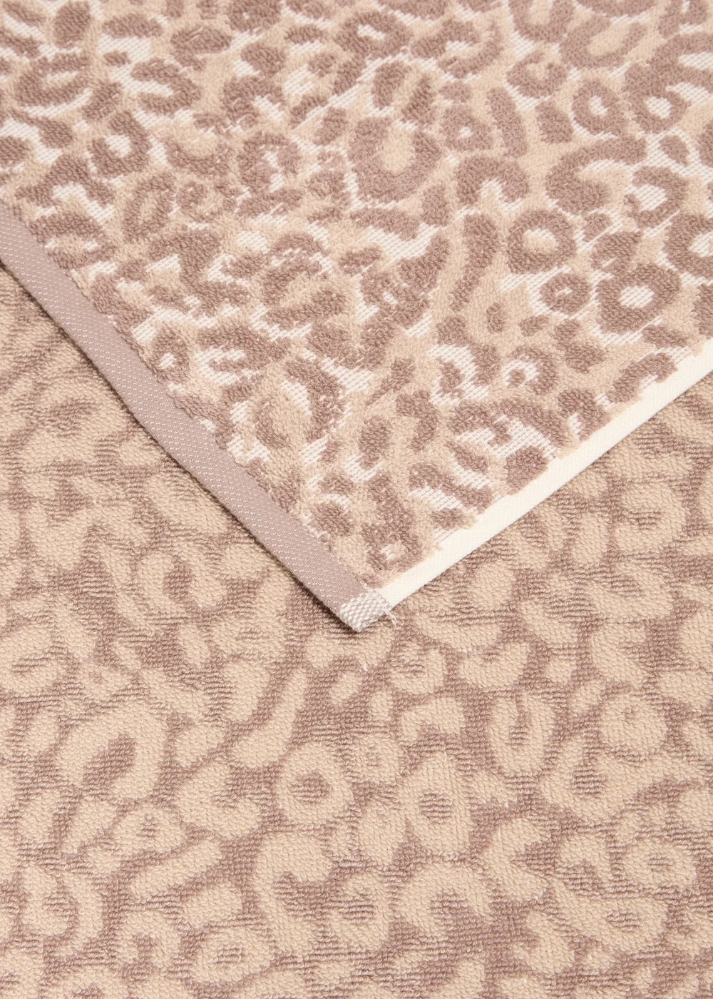 Beige Leopard Print Towel - Hand Towel Image 2