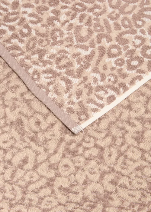 Beige Leopard Print Towel - Hand Towel Image 2