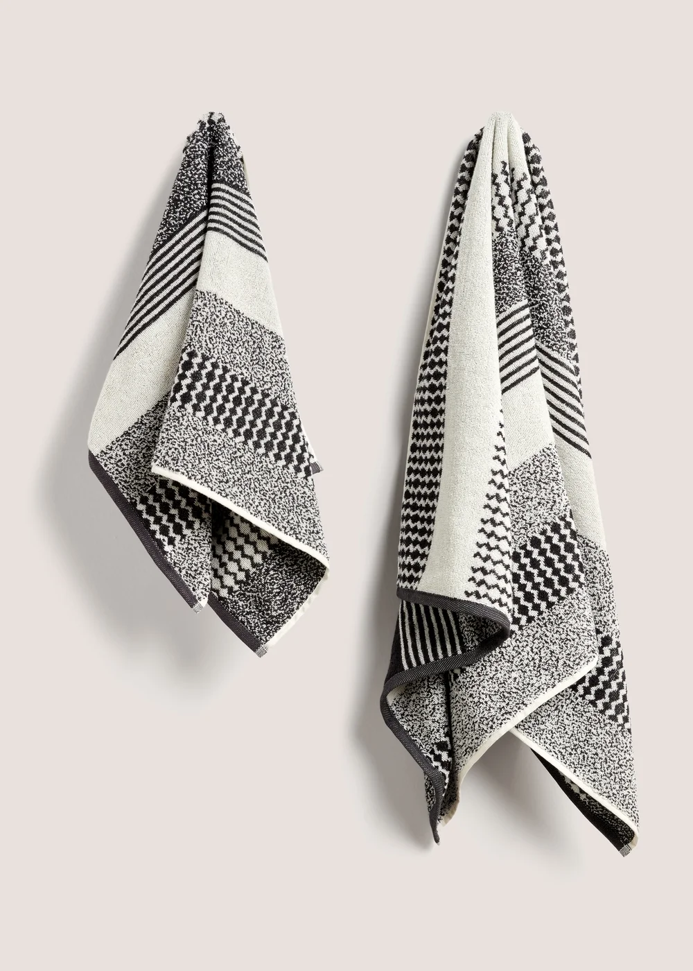 Black Stripe Towel - Hand Towel Image 1