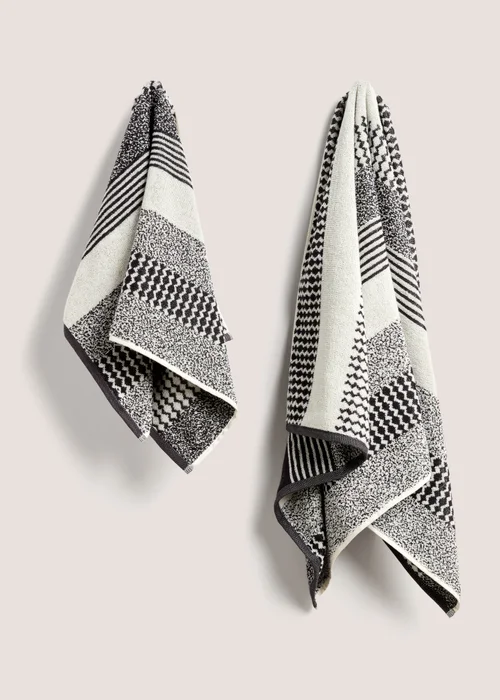 Black Stripe Towel - Hand Towel Image 1