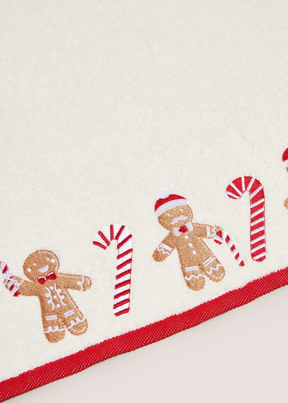 Christmas Gingerbread Embroidered Towel - Hand Towel Image 2
