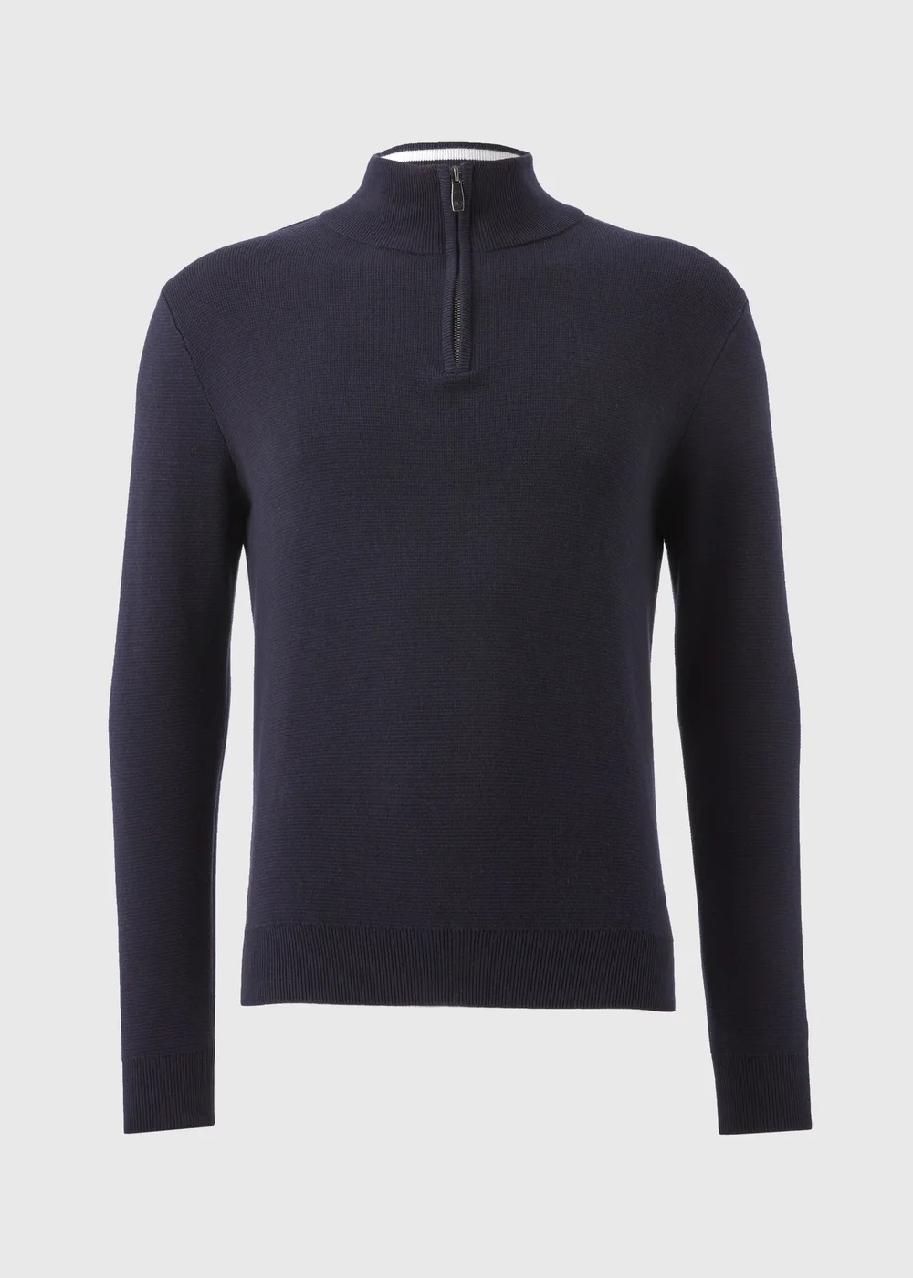 Lincoln Navy 1/4 Zip Knit Jumper - S Image 4