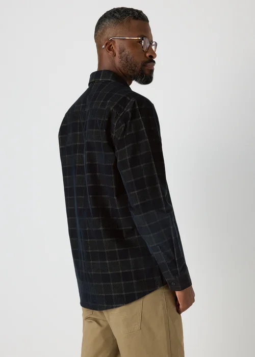 Lincoln Khaki Check Cord Shirt - S Image 2