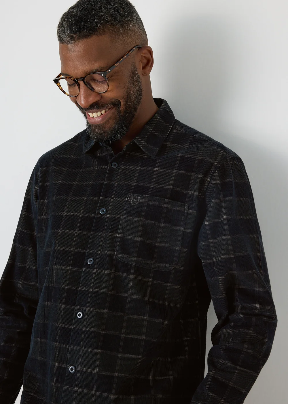 Lincoln Khaki Check Cord Shirt - S Image 3