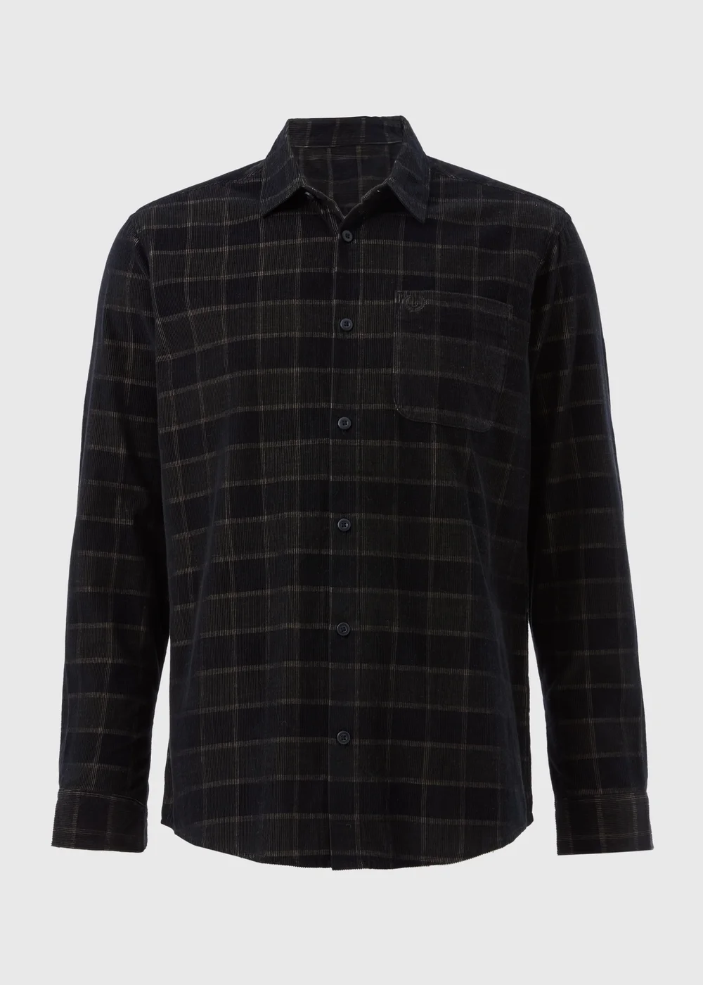 Lincoln Khaki Check Cord Shirt - S Image 4