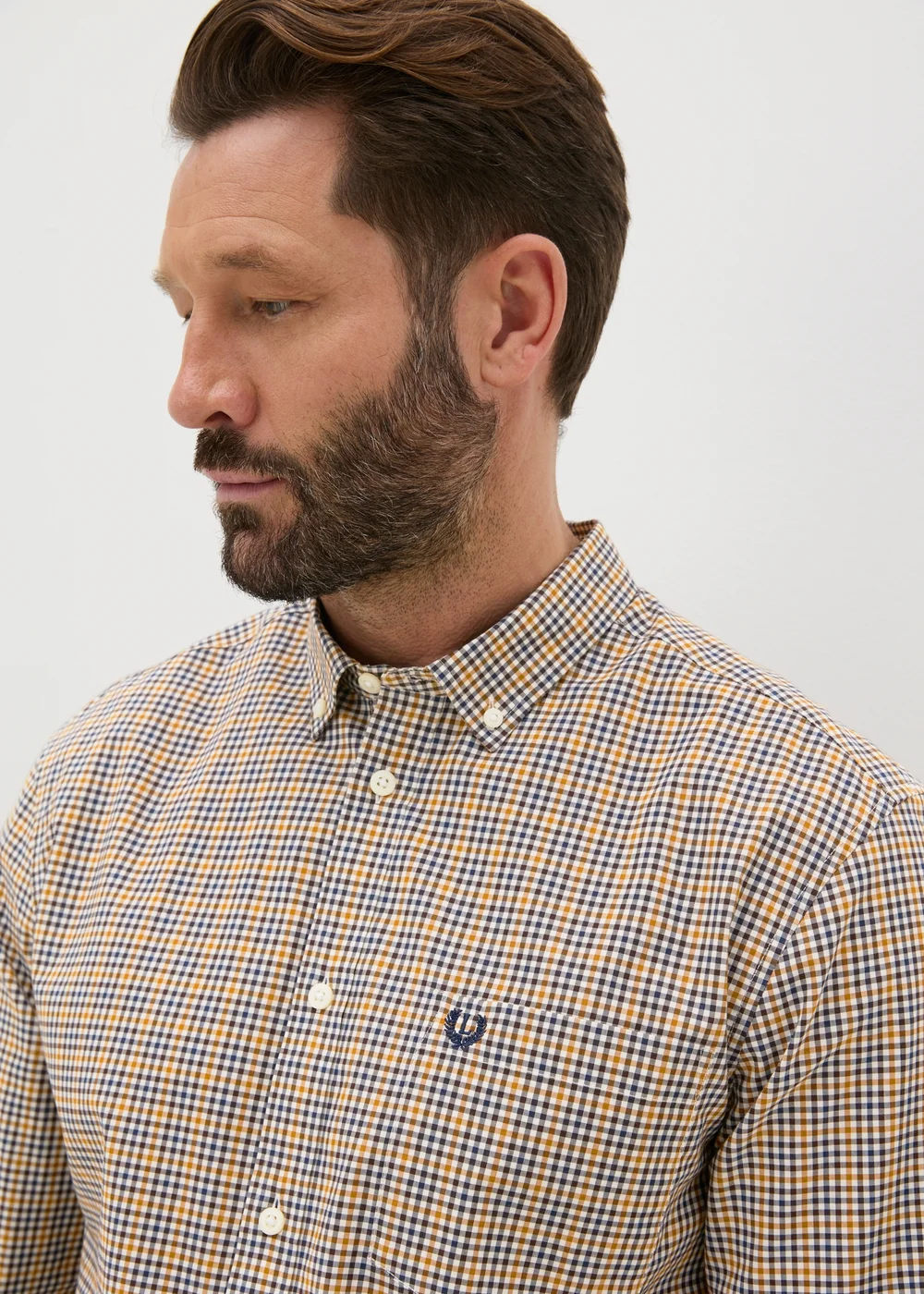 Lincoln Ochre Check Shirt - S Image 2