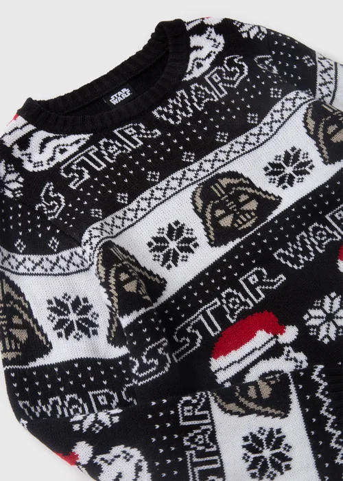 Star Wars Kids Black Christmas Knitted Jumper (4-13yrs) - 4 Yrs Image 2