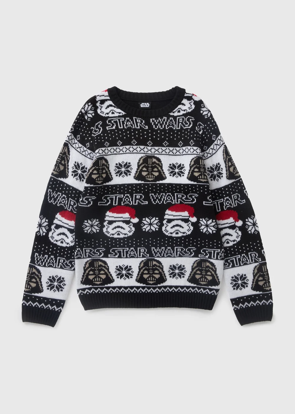 Star Wars Kids Black Christmas Knitted Jumper (4-13yrs) - 4 Yrs Image 1