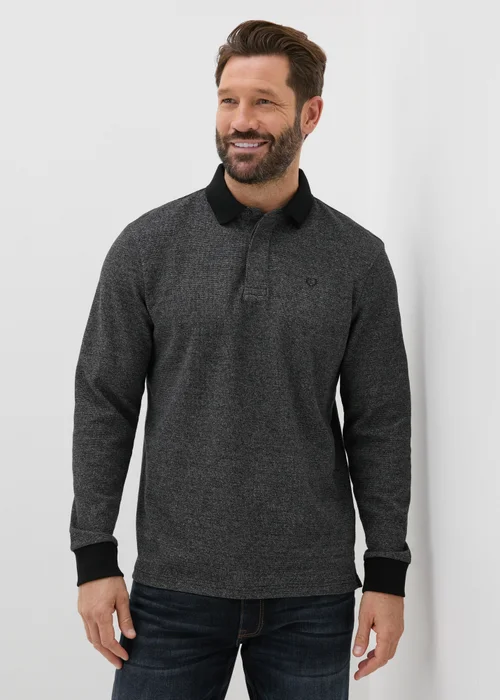 Lincoln Grey Long Sleeve Polo Shirt - S Image 1