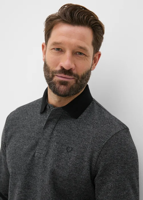 Lincoln Grey Long Sleeve Polo Shirt - S Image 3