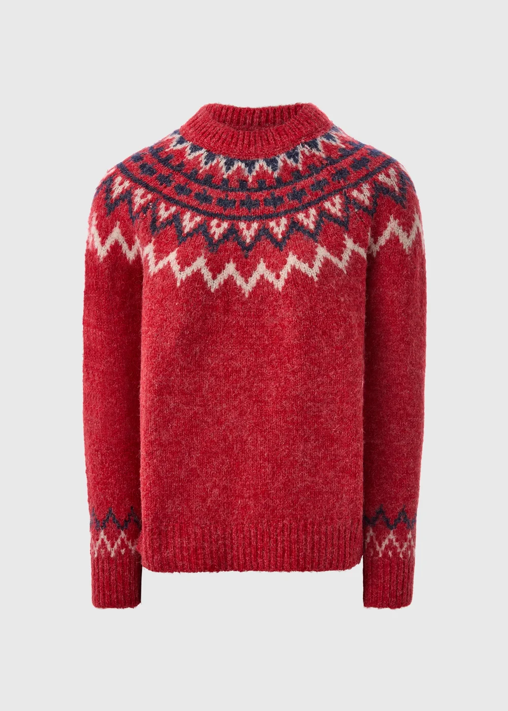 Red Fairisle Knit Jumper - XS Image 4
