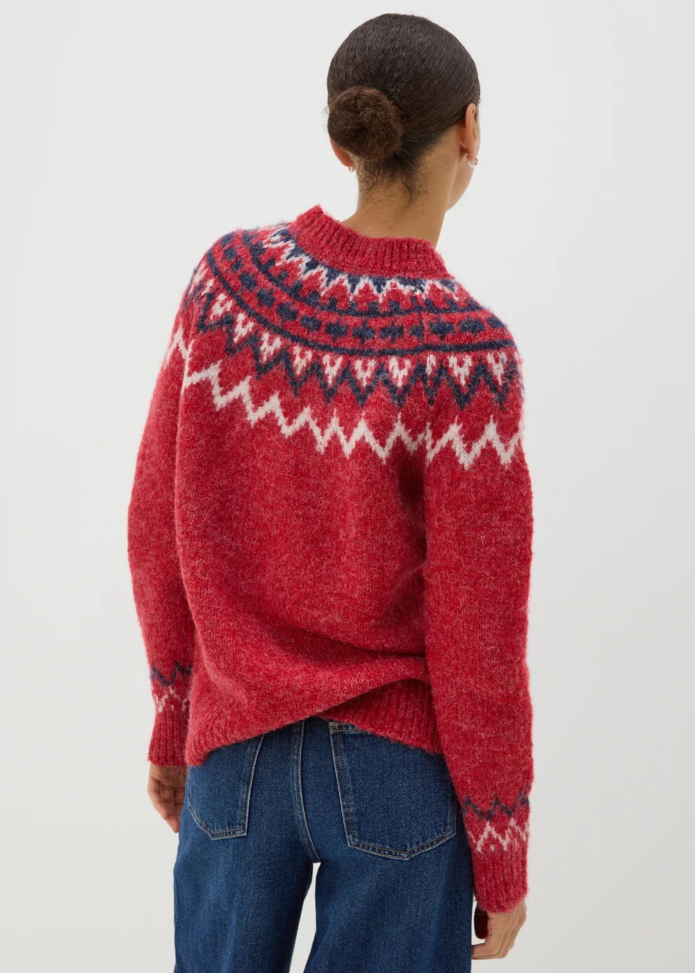 Red Fairisle Knit Jumper - XS Image 3