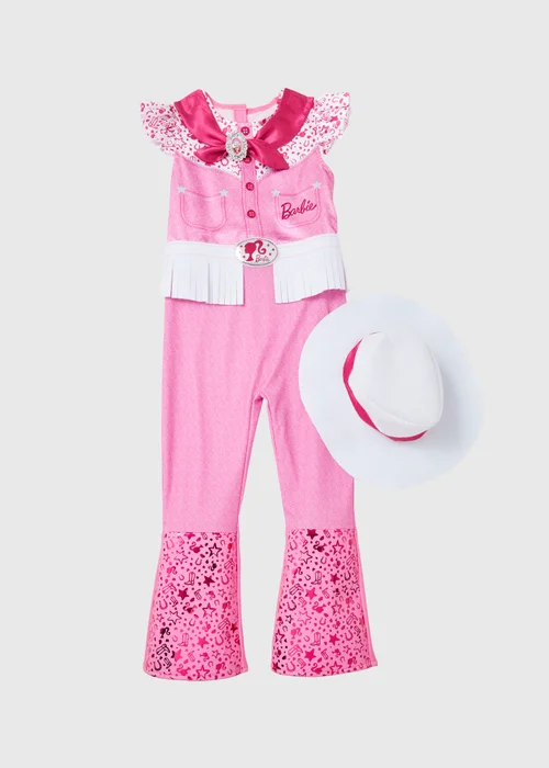 Barbie Girls Pink Cow Girl Costume (3-9yrs) - 3 Yrs Image 1