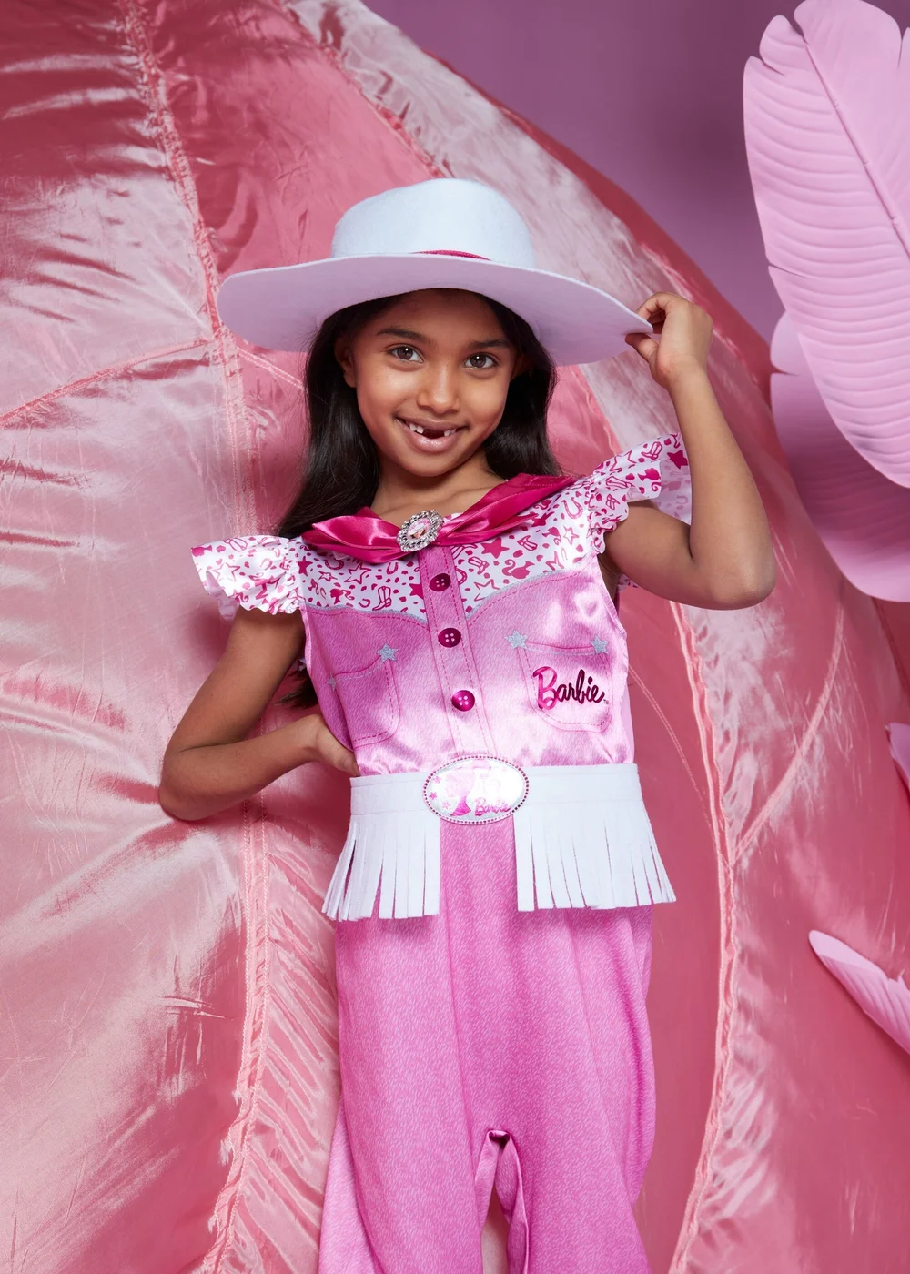 Barbie Girls Pink Cow Girl Costume (3-9yrs) - 3 Yrs Image 3