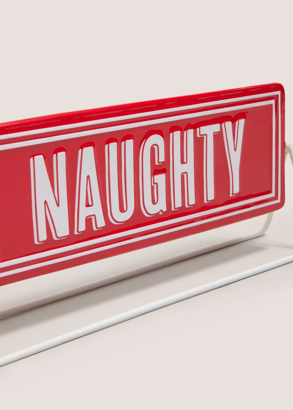 Red Naughty or Nice Sign Image 2