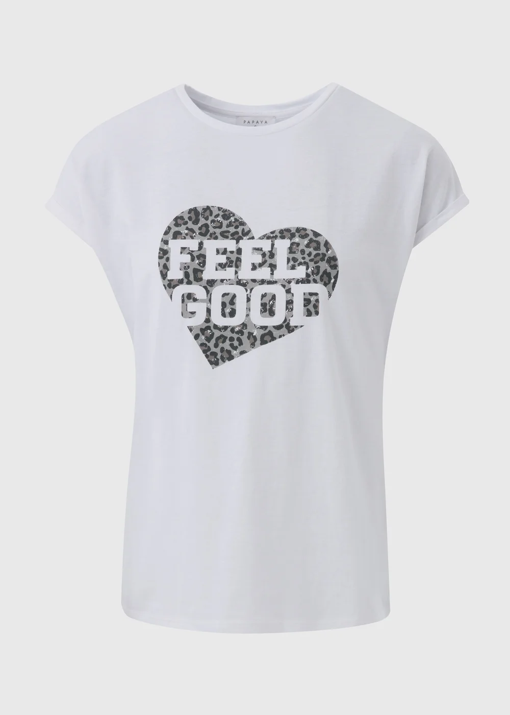 White Heart Graphic T-Shirt - Small Image 5