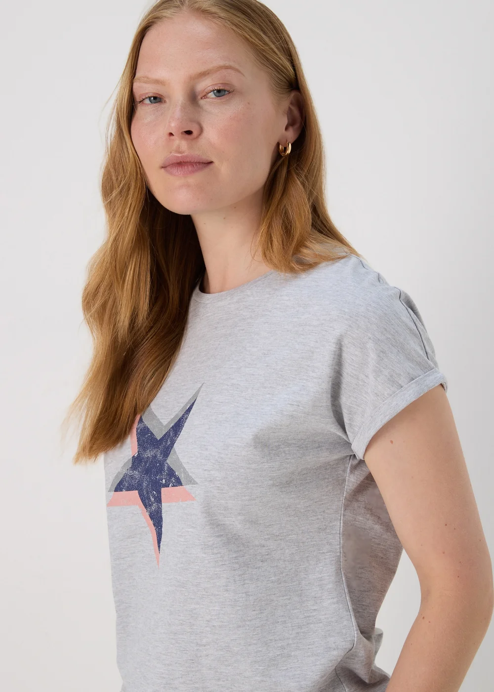 Grey Star Graphic T-Shirt - S Image 3