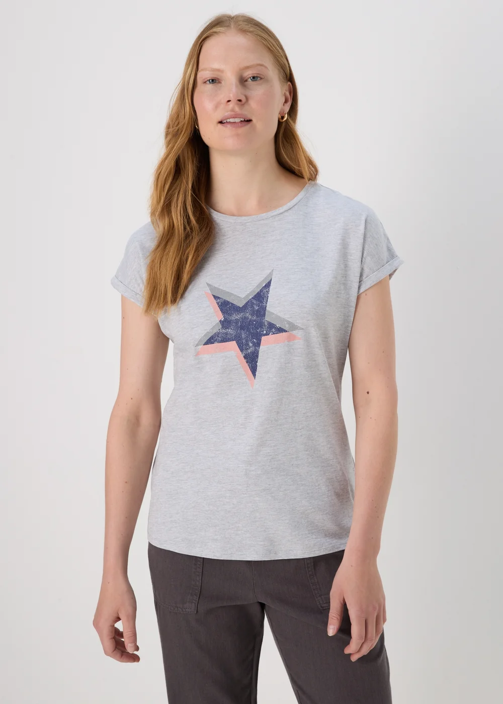 Grey Star Graphic T-Shirt - S Image 1