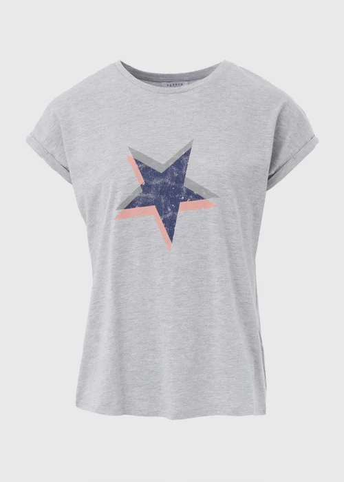 Grey Star Graphic T-Shirt - S Image 5