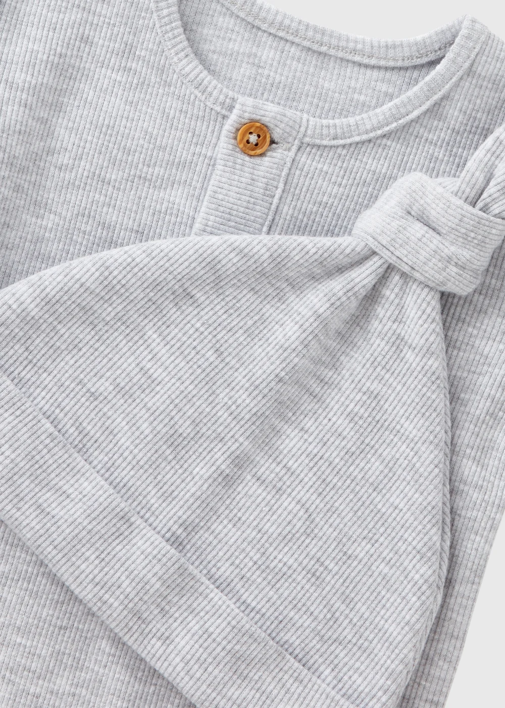 Baby Grey Romper & Hat Set (Newborn-23mths) - 0-3 months Image 2