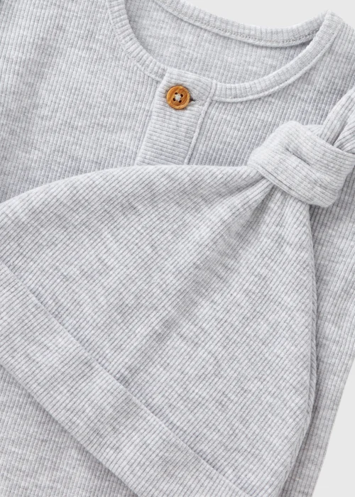 Baby Grey Romper & Hat Set (Newborn-23mths) - 0-3 months Image 2
