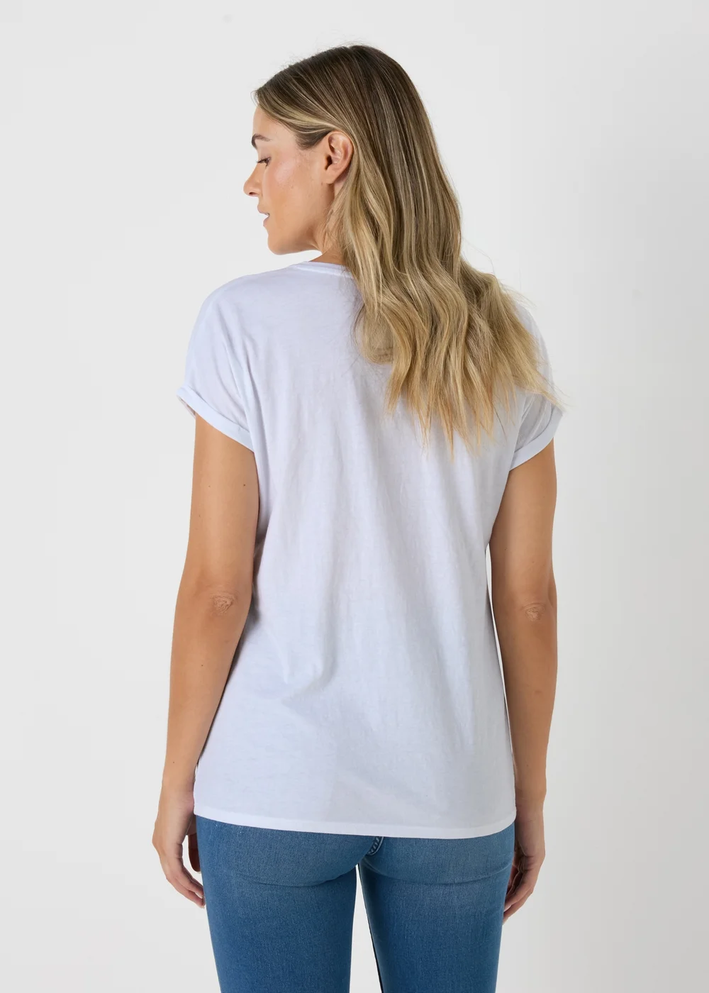 White Butterfly Graphic T-Shirt - S Image 2
