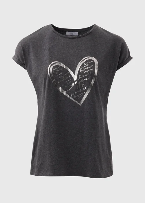 Grey Heart Graphic Top - Small Image 4